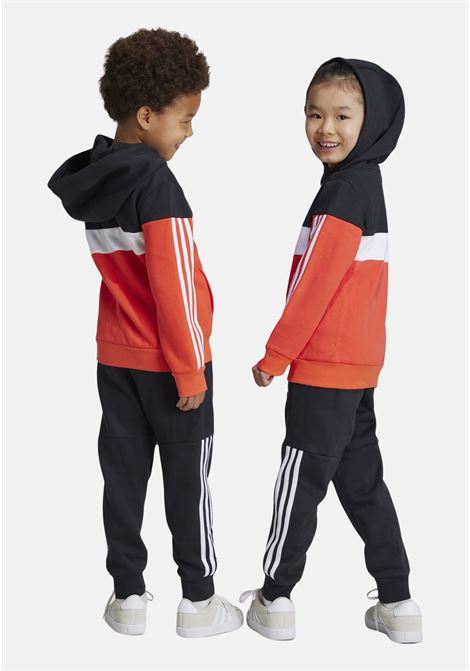 Tuta Tiberio 3-Stripes Colorblock Fleece bicolor per bambino e bambina ADIDAS PERFORMANCE | IV7437.